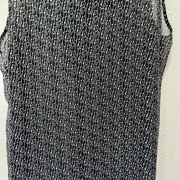 CAbi sing along Black and White Ruffled Blouse M - Picture 4 of 6